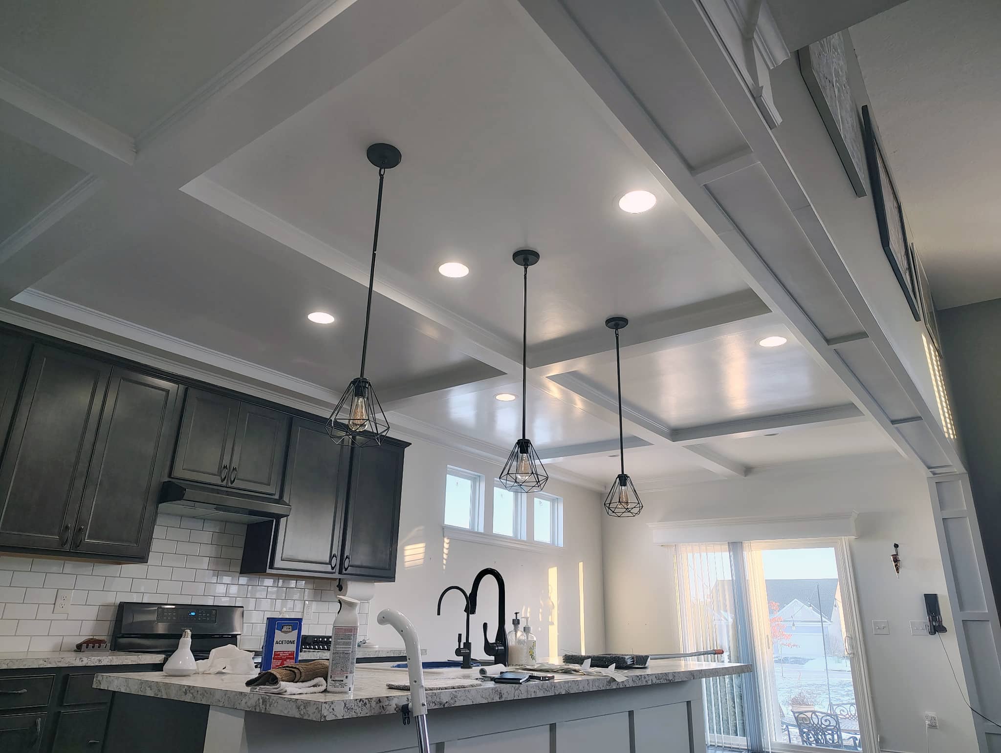 kitchen coffered ceiling painting Marysville OH